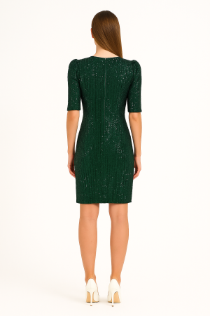 Calvin Klein Emerald Green Sequin Dress – Size 6 - Image 2