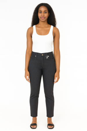 Frame Le High Straight Pinstripe Jeans - Size 24