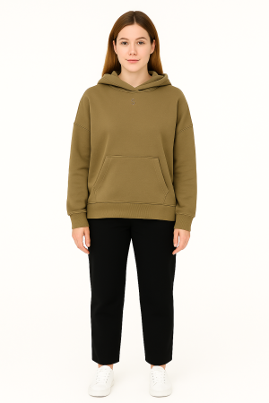 Gestuz Oversized Cotton-Blend Hoodie – Size L