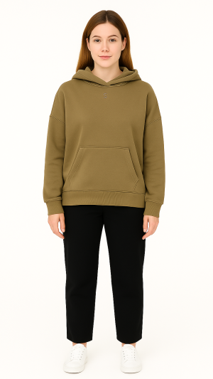 Gestuz Oversized Cotton-Blend Hoodie – Size L