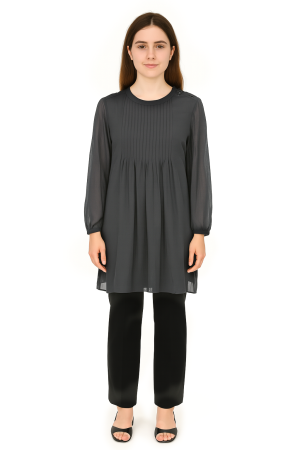 Rag & Bone Sheer Black Pleated Tunic Top – Size XS