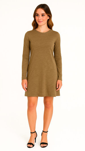 ATM Long Sleeve Cotton Dress - Size XS