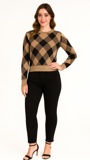 BCBGMAXAZRIA Argyle Sweater - Size XS