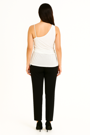 BCBGMAXAZRIA One-Shoulder Draped Top – Size M - Image 2
