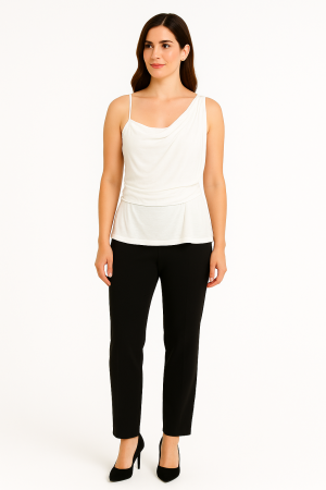 BCBGMAXAZRIA One-Shoulder Draped Top – Size M