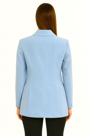 BCBGMAXAZRIA Powder Blue Shawl Collar Blazer – Size 0 - Image 2
