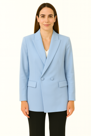 BCBGMAXAZRIA Powder Blue Shawl Collar Blazer – Size 0