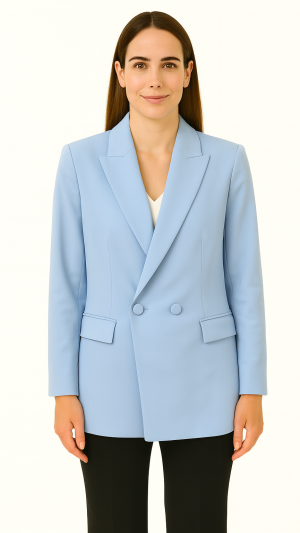 BCBGMAXAZRIA Powder Blue Shawl Collar Blazer – Size 0