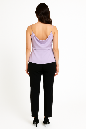BCBGMAXAZRIA Lilac Asymmetrical Camisole Top - Size L - Image 2
