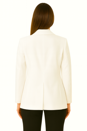 BCBGMAXAZRIA White Double-Breasted Blazer – Size XL - Image 2