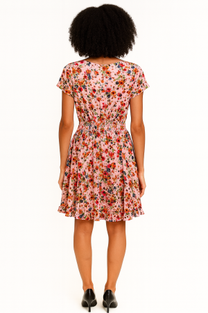 BCBGENERATION Pink Floral Mini Dress – Size 4 - Image 2