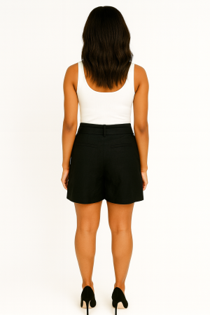 Bagatelle Black Linen Shorts - Size 4 - Image 2