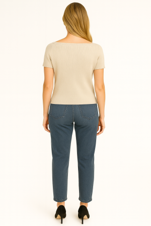 Bagatelle Beige Knit Top - Image 2