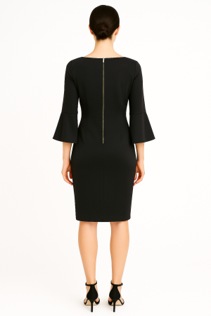 Calvin Klein Black Sheath Dress — Size 4 - Image 2