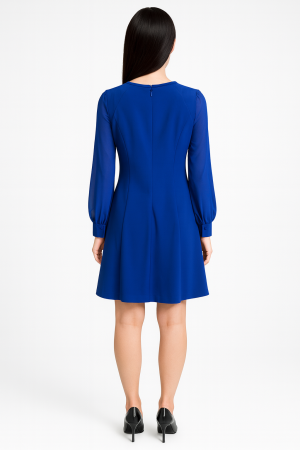 Calvin Klein Royal Blue Long Sleeve Dress – Size 10 - Image 2