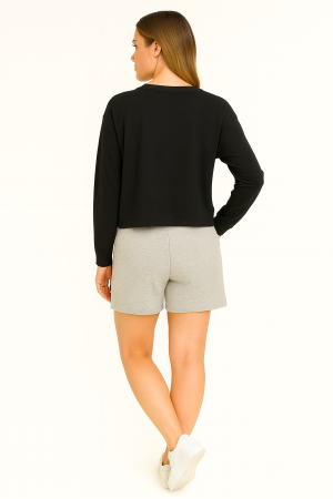 DKNY Black Long Sleeve Logo Sweatshirt – Size XS - Image 2