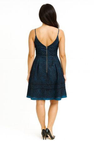 Draper James Teal Lace Dress, Size 0 - Image 2