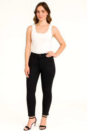 J Brand Black Croc-Pattern Skinny Pants - Size 25