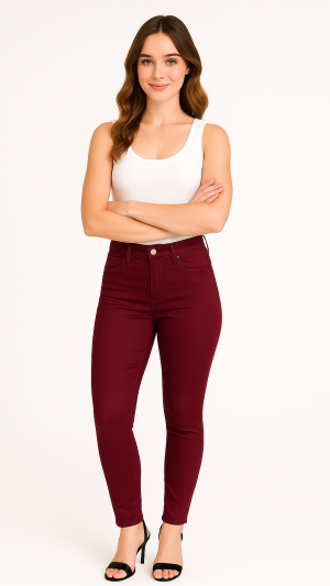 J Brand Maroon Skinny Pants – Size 32