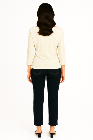 Le Streghe Cream Blouse — Size L - Image 2