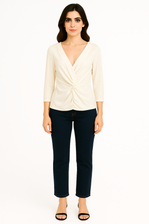 Le Streghe Cream Blouse — Size L