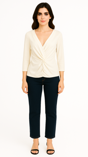 Le Streghe Cream Blouse — Size L