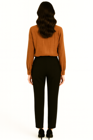 Tigerlily Rust Textured Cotton Blouse - Size 2 - Image 2