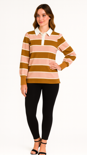 Veronica Beard Striped Rugby Top - Size S